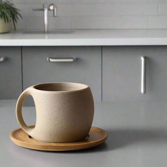 Curved Ceramic with Saucer