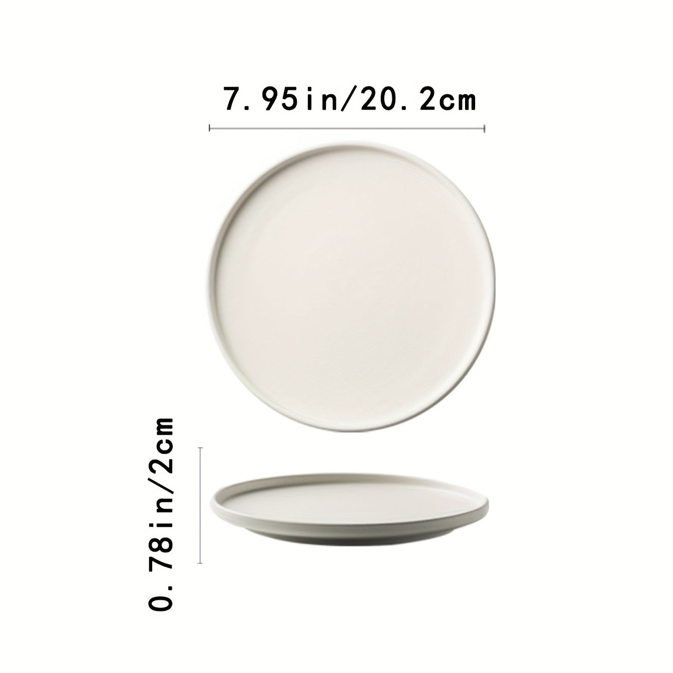 2-Pack Ceramic Dinner Plates - Matte Textured Steak Plates with Golden Rim