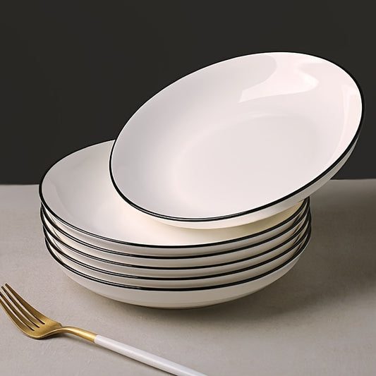 4pcs Pure White Plate Dinner Set