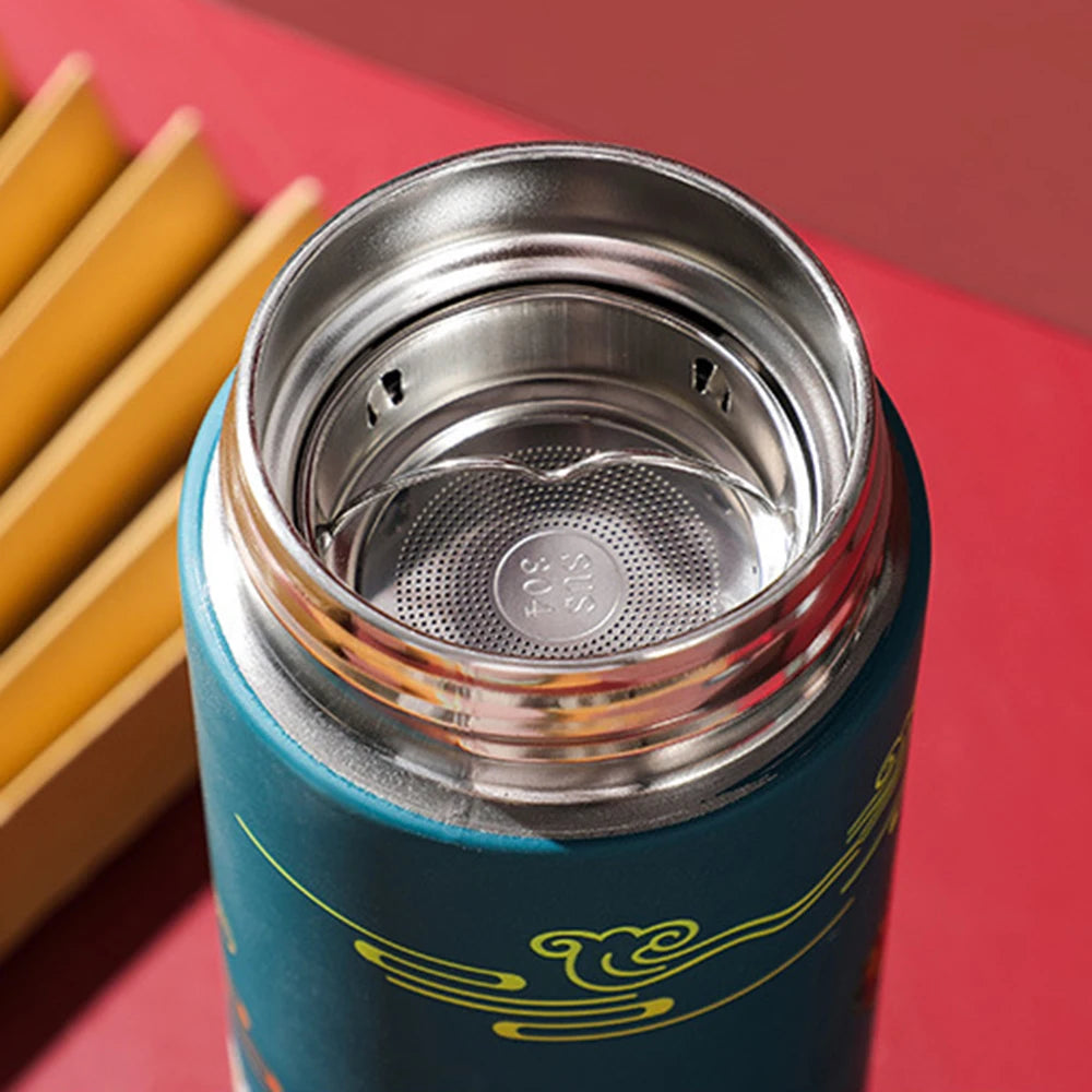 Smart LED Chinese Expressive Illustration Travel Thermos