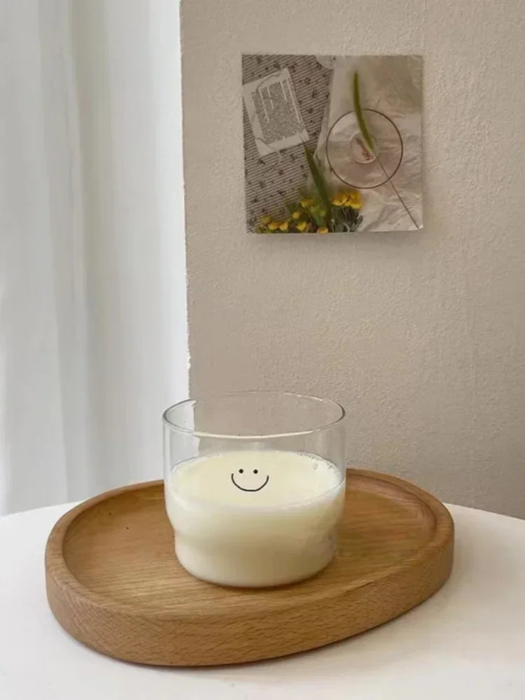 Heart Pattern Latte Glass