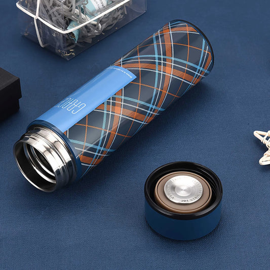 Checkered Smart Tempature Travel Thermos