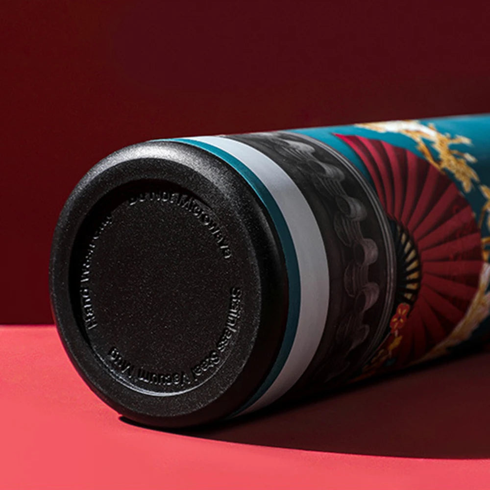 Smart LED Chinese Expressive Illustration Travel Thermos