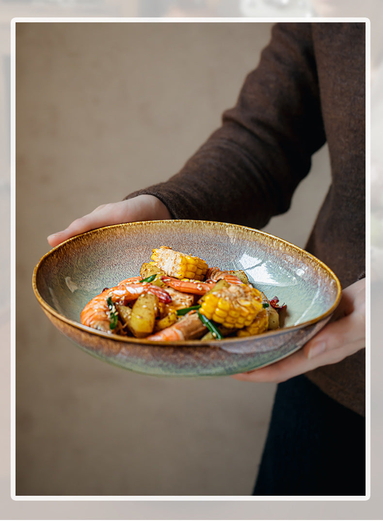 Flame Ceramic Salad Plate