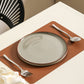 12pcs Elegant Dark Green & Matte Brown Ceramic Tableware Set