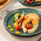 18pcs Dinner Set, Stone Glaze Ceramic Plates in Blue