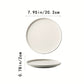 2-Pack Ceramic Dinner Plates - Matte Textured Steak Plates with Golden Rim