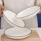 4pcs Pure White Plate Dinner Set