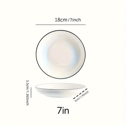 4pcs Pure White Plate Dinner Set