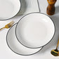 4pcs Pure White Plate Dinner Set