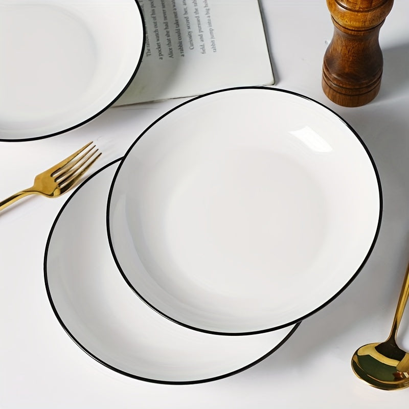 4pcs Pure White Plate Dinner Set