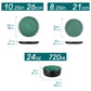 18pcs Dinner Set, Stone Glaze Ceramic Plates in Blue