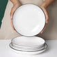 4pcs Pure White Plate Dinner Set