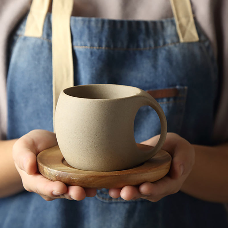 Curved Ceramic Mug