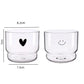 Heart Pattern Latte Glass