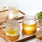 Hammer Pattern Glass Coffee Cup