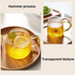 Hammer Pattern Glass Coffee Cup