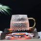 Hammer Pattern Glass Coffee Cup