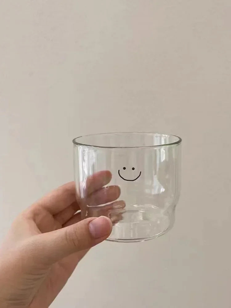 Heart Pattern Latte Glass