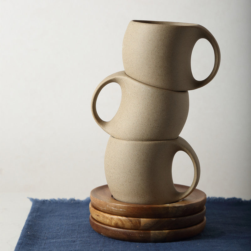 Curved Ceramic Mug