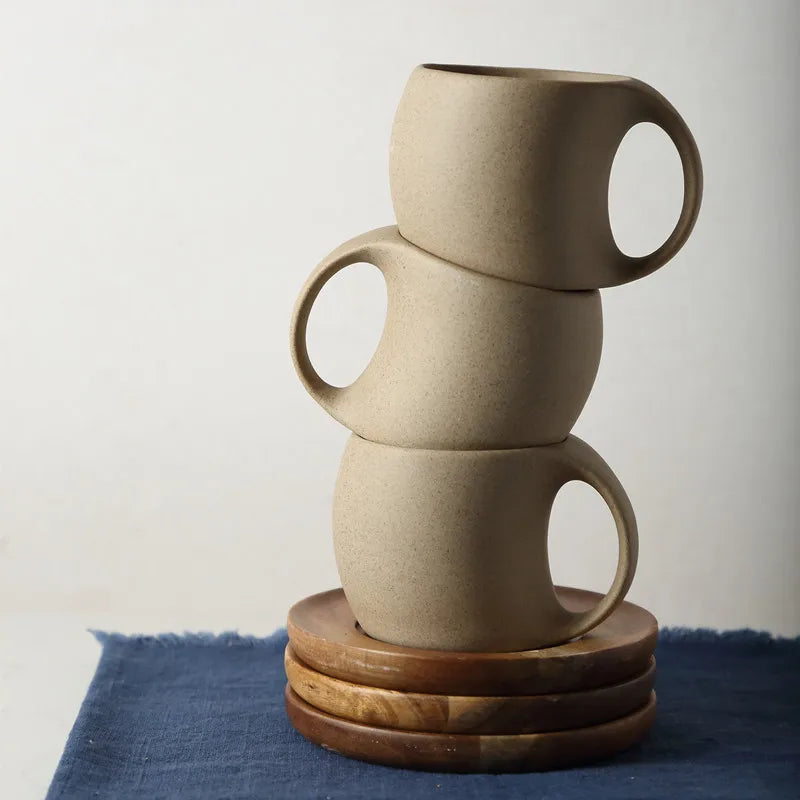 Curved Ceramic Mug