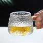 Hammer Pattern Glass Coffee Cup