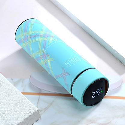 Checkered Smart Tempature Travel Thermos