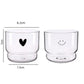 Heart Pattern Latte Glass