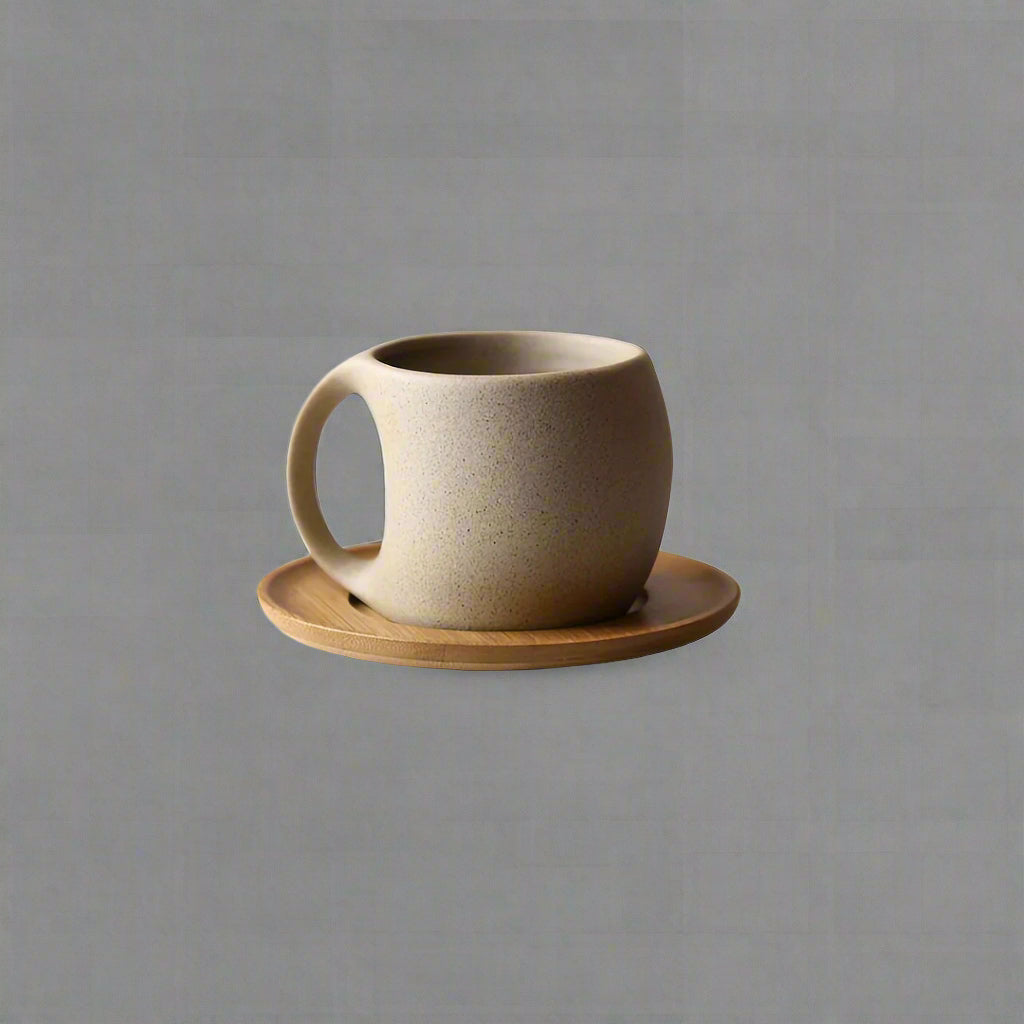 Curved Ceramic with Saucer