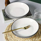 4pcs Pure White Plate Dinner Set