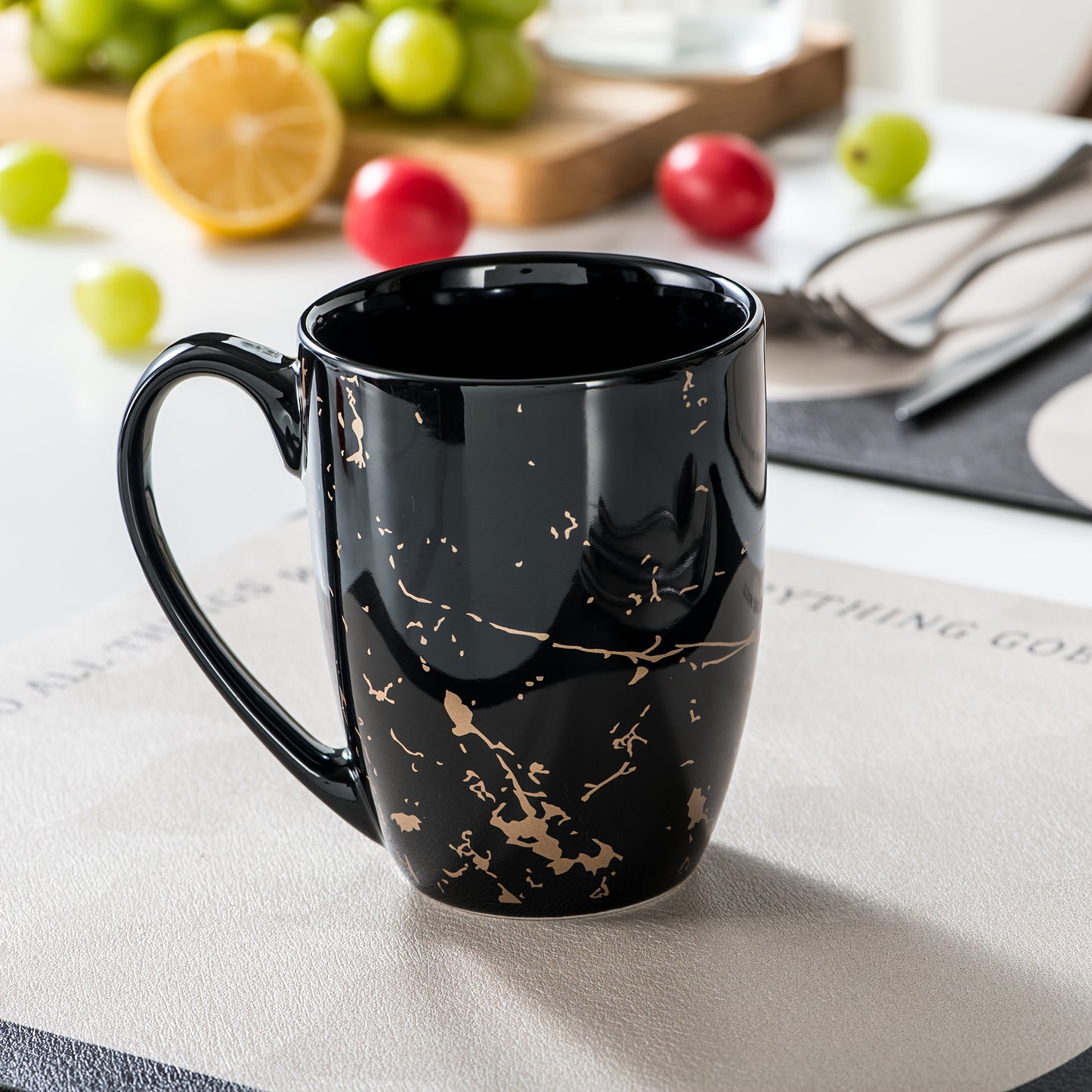 Black Plates And Bowls 16 Piece Gold Splash Ceramics Set