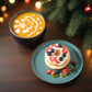 18pcs Dinner Set, Stone Glaze Ceramic Plates in Blue